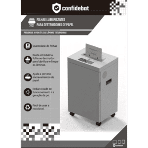 Folhas lubrificantes para destruidoras/trituradores de documentos (pack de 12)